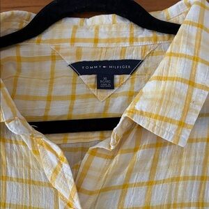 Tommy Hilfiger Yellow Plaid Button Down Shirt